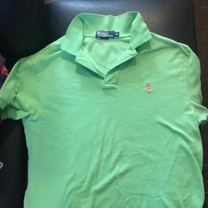 Green polo shirt